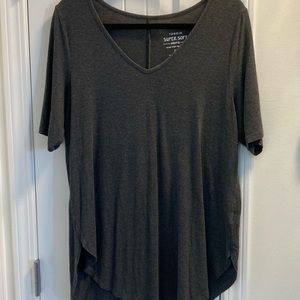 Torrid Size 1 Grey Super Soft Knit Tee 3/4 Sleeves